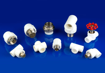 white plastic fittings