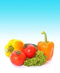 Vegetables isolated on white