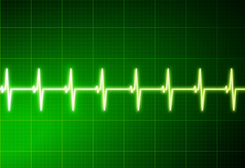 business people on pulse background