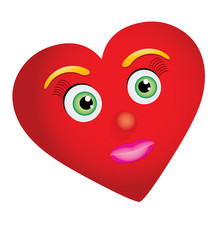 Obraz premium Heart-woman