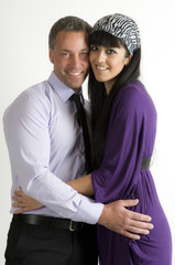 Liebes Paar am lächeln