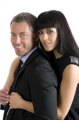 Liebes Paar am lächeln