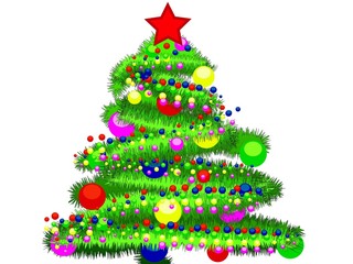 Spruce tree new year's eve