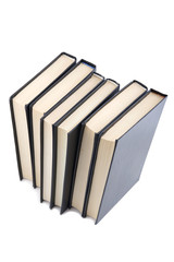 books on white background