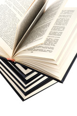 open book on white