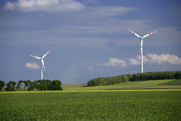 Windrad Feld Himmel