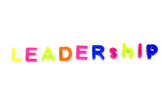 Word Leadership From Plastic Toys Letters