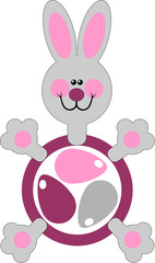 Holiday hare gift egg in color 06