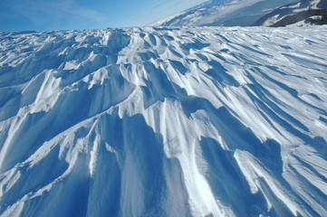 Snow on mountain peak