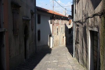 Old street in Motovun, Croatia.