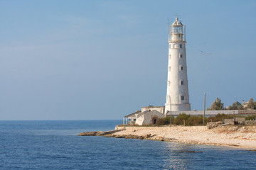 Fototapeta na wymiar Lighthouse and sea.