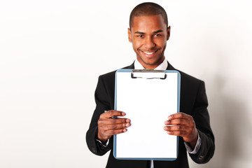 Business Mann mit Angebot