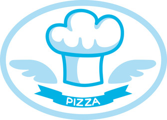 Symbol fast food with cap of cook