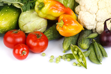Still-life with fresh vegetables