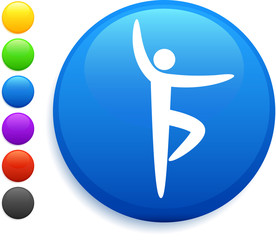 ballet icon on round internet button