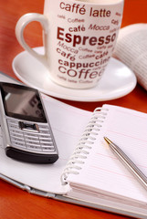 organizer and mobile phone