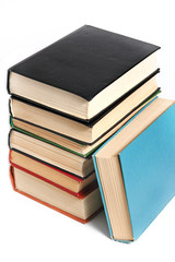 The stack of books