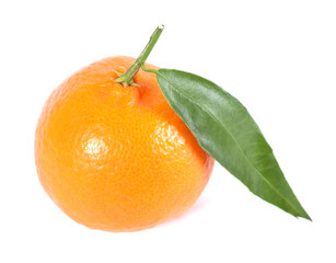 Tangerine isolated on white