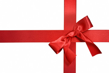 red cross ribbon with bow,isolated