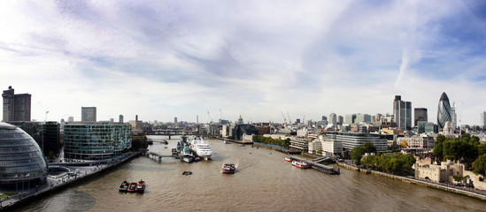 view from the Tower Bridge in London