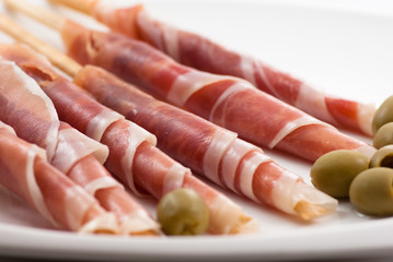 Prosciutto with grissini