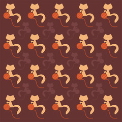 background with cats and clews