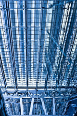 Fototapeta premium Abstract blue ceiling
