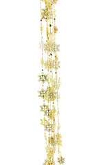 Golden garland, isolated.