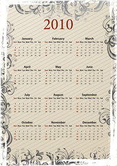 Grungy calendar 2010