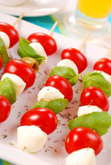 caprese salad on sticks