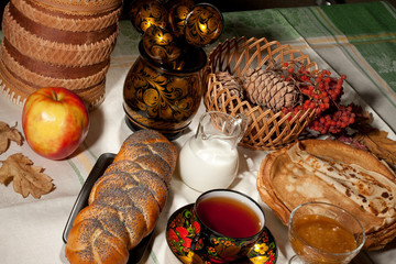 Still Life With Bread And Apple
