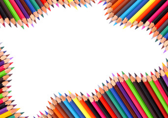 Fototapeta premium color pencil isolated on white.