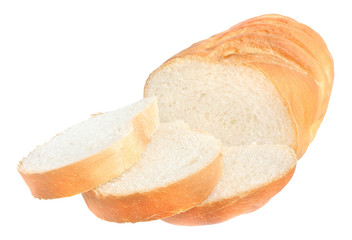 Bread on a white background.