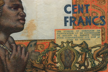 Homme noir sur un billet de banque
