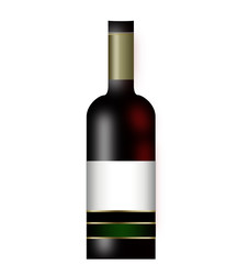 Wine bottle with blank space