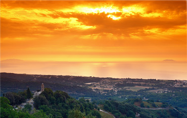 eglise corse et iles d'Elbe et Monte Christo