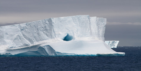Tabular Iceberg Floating, Antarctic Peninsula, Antarctica