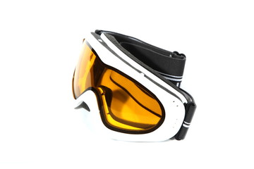 Mountain-skier glasses on a white background.