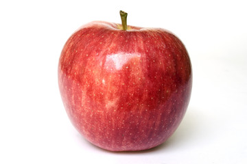 A stock photograph of an apple looking fresh, ripe and healthy.