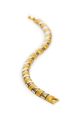 Golden chain isolated on the white background