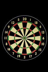 A stock photograph of a dart board.