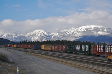 Trains in Front of Mountains 2