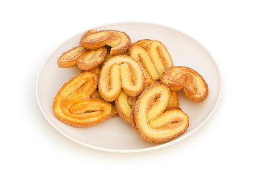 Fresh cookies isolated on the white background