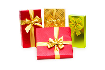 Gift box isolated on the white background