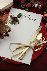 menú navideño blank xmas menu