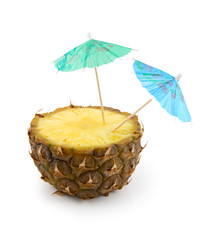 Pineapple and umbrellas