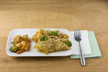 parmesan crusted fish dinner