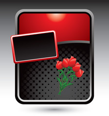 rose bouquet red stylized template
