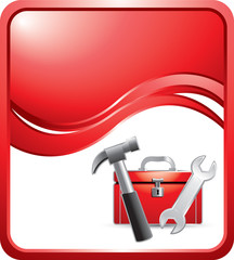 tool box red wave background