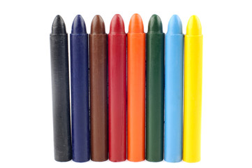 Eight Wax Crayons